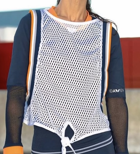 CAMISETA DE REJILLA BLANCA