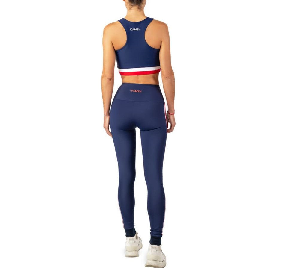 LEGGING AZUL, BLANCO Y ROJO