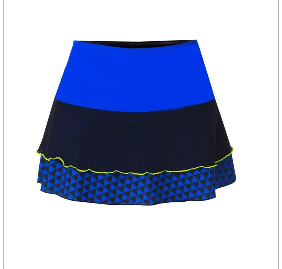 FALDA AZUL Y NEGRA