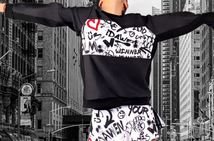 SUDADERA NEGRA GRAFITTI