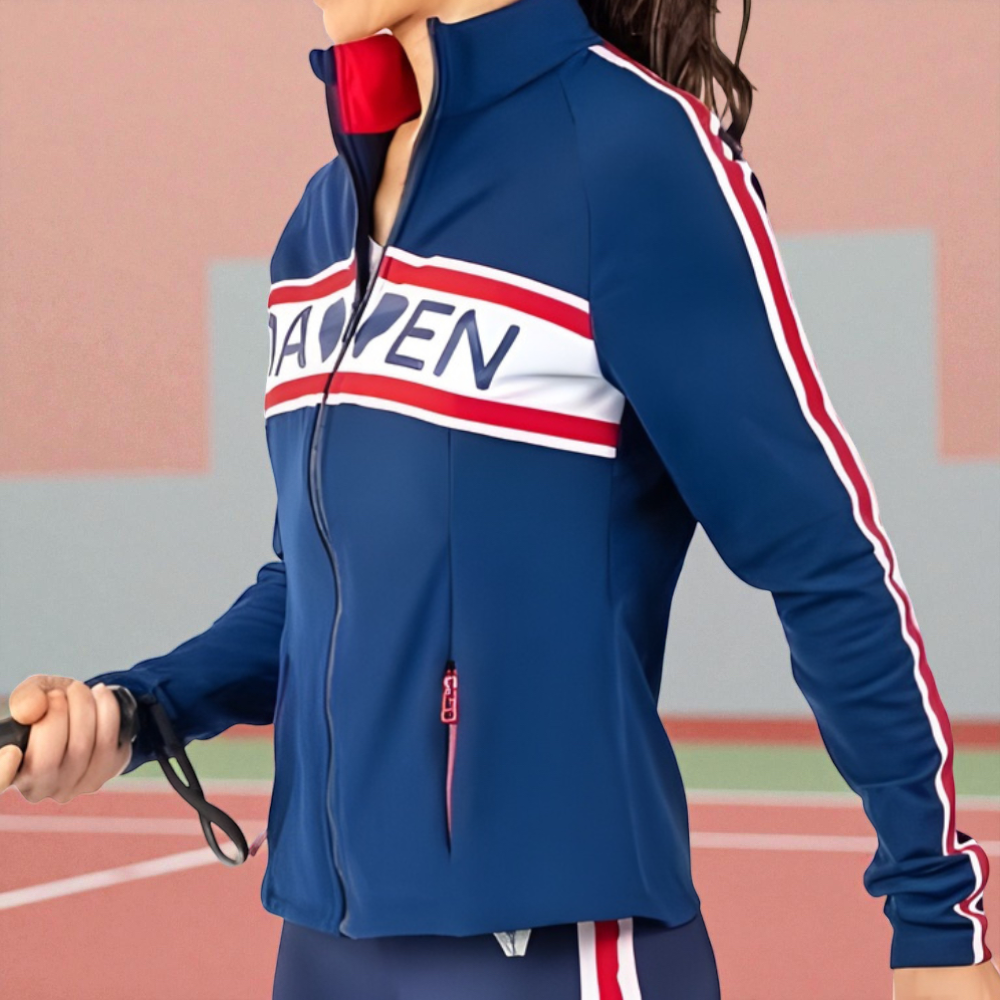 CHAQUETA DE CHÁNDAL AZUL, BLANCA Y ROJA