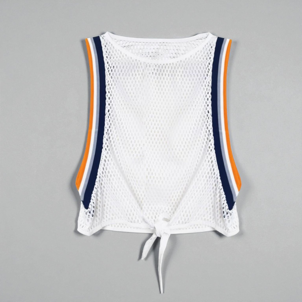 CAMISETA DE REJILLA BLANCA