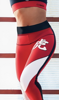 LEGGING NEGRO Y ROJO JAPAN LETRA BLANCA
