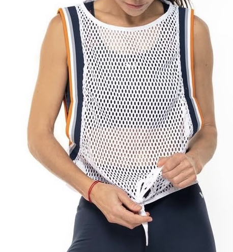 CAMISETA DE REJILLA BLANCA
