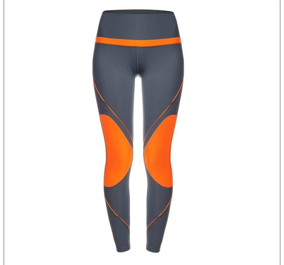 LEGGING GRIS Y NARANJA